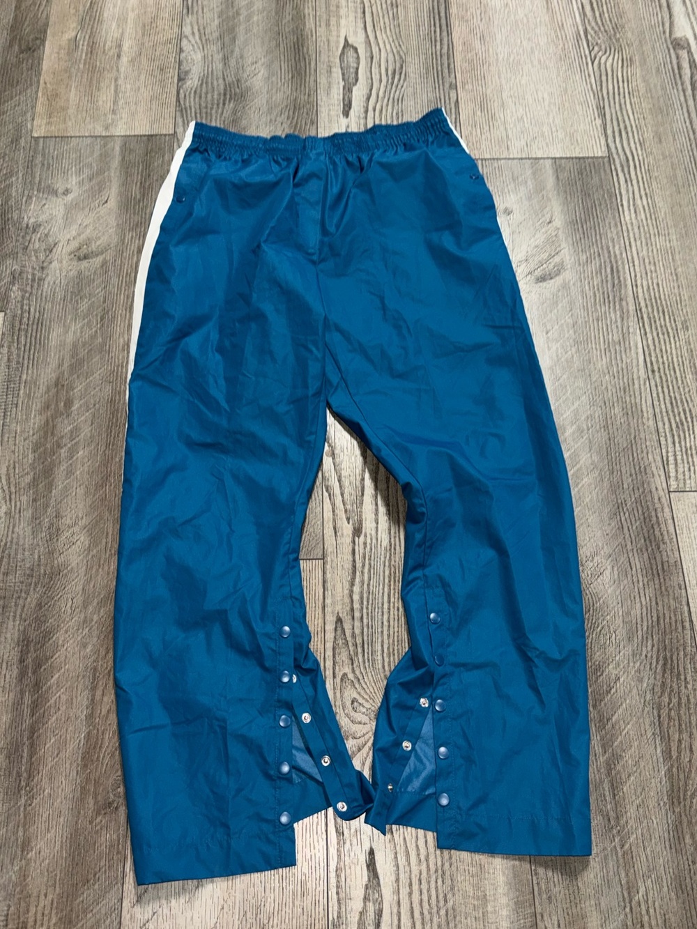 Vintage Nike Golf track nylon pants snap off blue reflective joggers XL